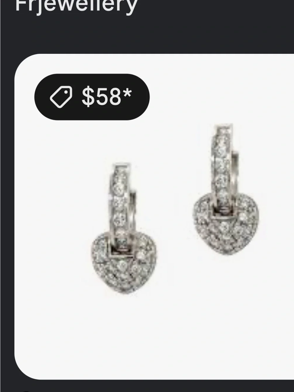 Pavé Heart Lock Drop Earrings NEW